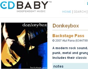 Backstage Pass on sale on CD Baby